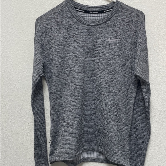 Nike Women's XS Heathered Gray Crew Neck Running Dri Fit Sweatshirt - Picture 1 of 10